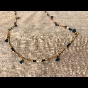 Madewell tiny blue tassel necklace